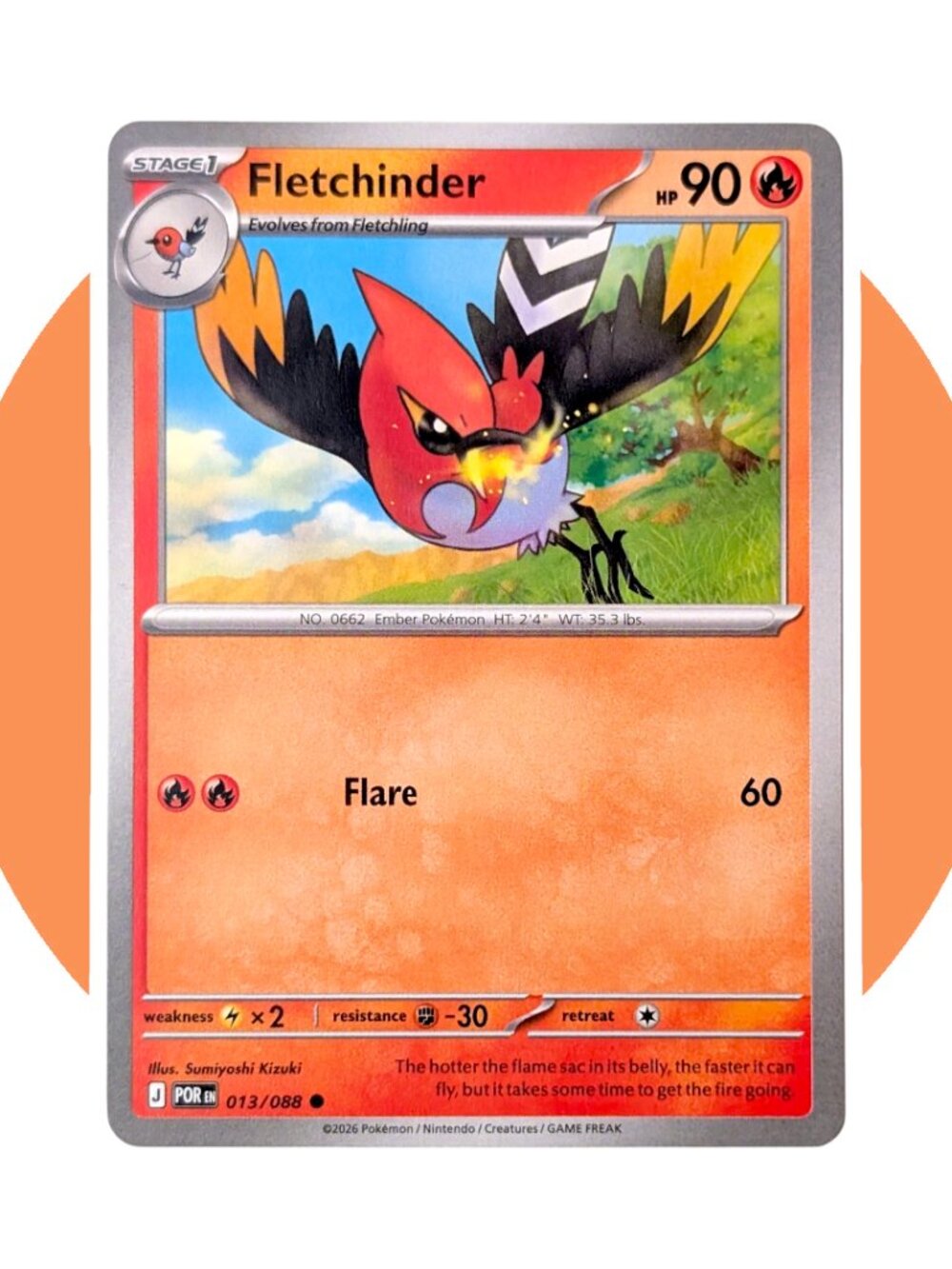 Perfect Order Pokemon Card (SS11): Fletchinder 013/088
